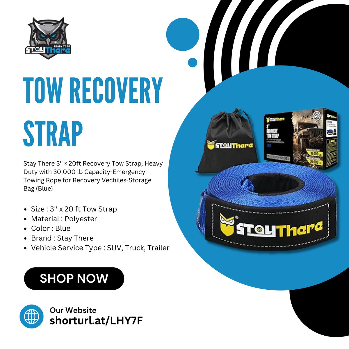 StayThere19's tweet photo. 🚗 Stay ready for any roadside rescue! The StayThere Tow Recovery Strap is built tough for off-road adventures and emergencies. 💪 Grab yours now! 

👉 Shop here : https://t.co/RGG8fklMXz

#StayThere #TowStrap #BePrepared #माघ_पूर्णिमा_महाकुंभ #ravidasjayanti https://t.co/1jcg4eaut7