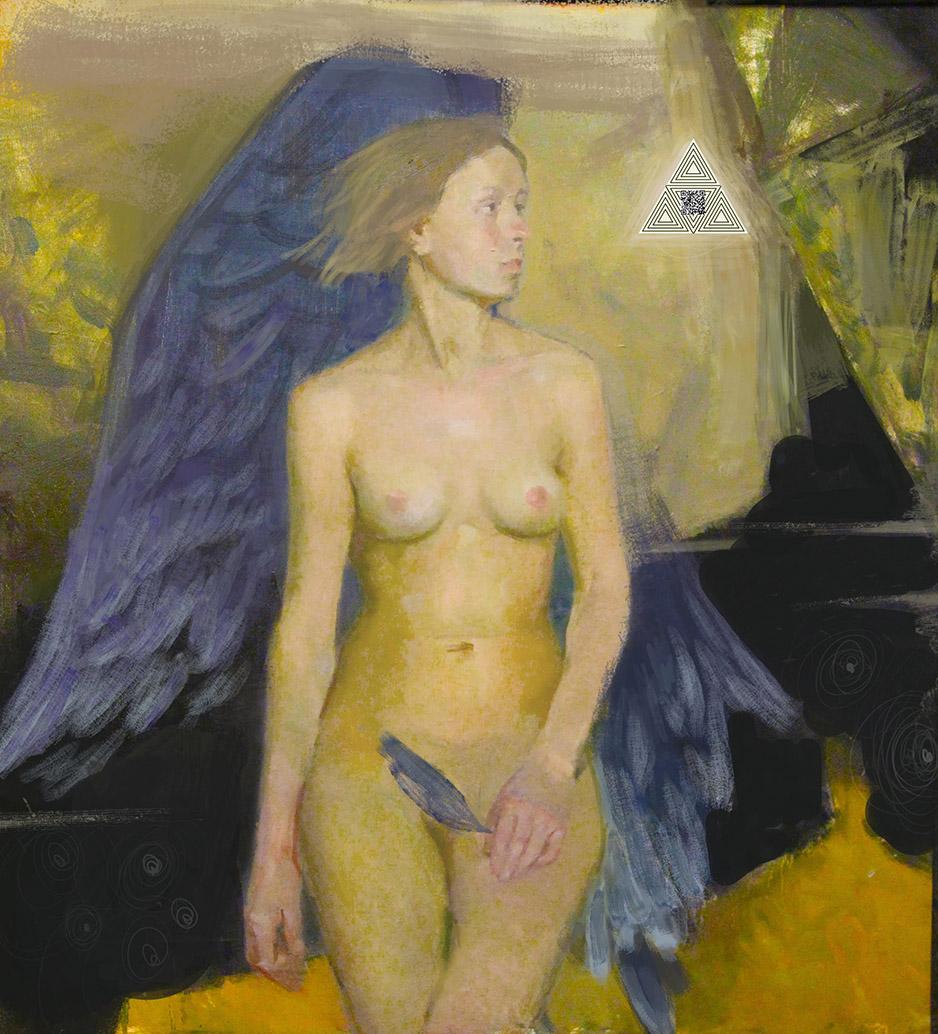 Sagaida2's tweet photo. @shillrxyz @goodnewsstudio @ArtverseParis Valkyrie 
oil canvas mix https://t.co/p79zdvdAo8