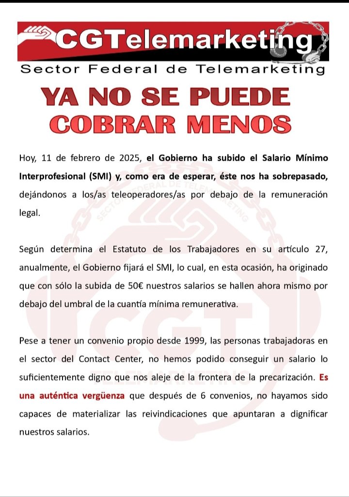 Sindicato TTyCC Foundever Madrid tweet media