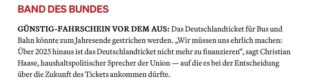 Millionäre entlasten aber #Deutschlandticket abschaffen. So sieht die Politik der CDU aus.
