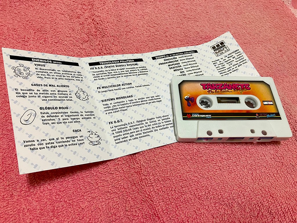 Atención coleccionistas y personas con diógenes varias: Podéis comprar en cassette TARZANETE: DE LA BOCA AL OJETE (triple rima) para regalar estas navidules o para satisfacer vuestro TOC de completista pal #AmstradCPC!!!
matranet.net/boutique/cpc/t…