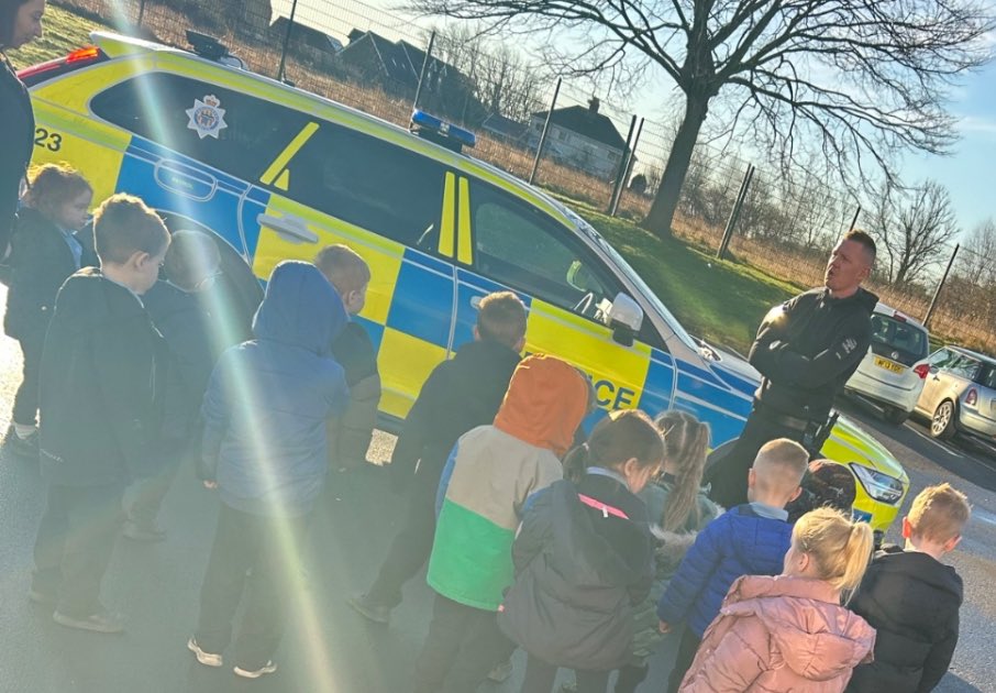 GCPSReception's tweet image. In Reception we have been learning all about our local area. We have met some very interesting people from our local community. We have visited our local church and had visits from our local fire officers, police officers and road safety team! @GreenfieldsCPS