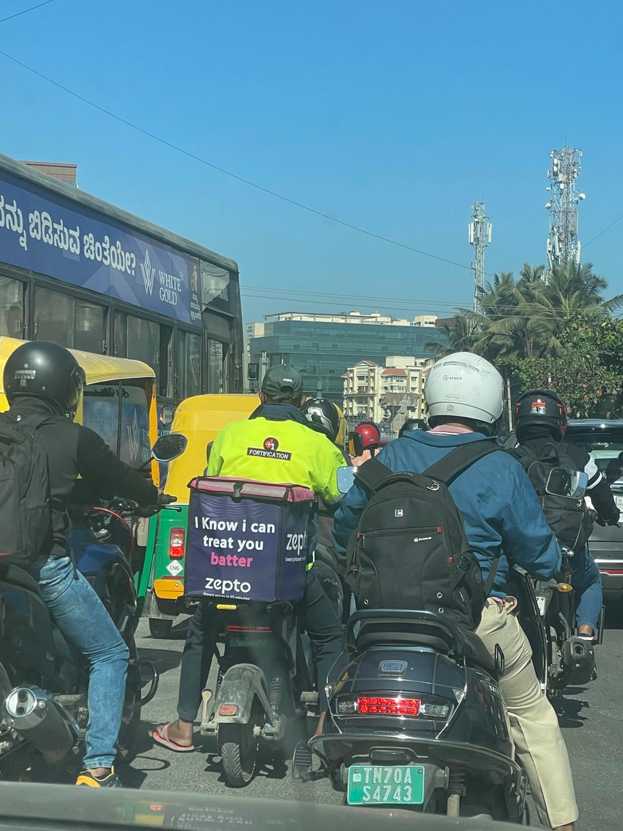 Hey <a href="/Zepto/">Zepto</a>, stop planning to shift ur corporate office to Sarjapur Road! Trust me, "I know I can treat u better" won’t age well here—bc by the time ur employees reach work, it’ll be time to go home. ⏳ And forget 10-minute deliveries.. even WiFi signals get stuck in traffic here!