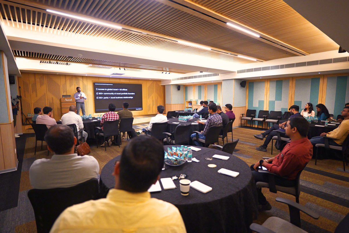 AccelAtoms's tweet image. On Monday, we welcomed 19 talented founders working on 8 innovative startups in AI and Bharat for the kickoff of Accel Atoms 4.0.

We kicked off the session with a welcome note from our cohort leaders @_AnandDaniel &amp;amp; @prayanks.