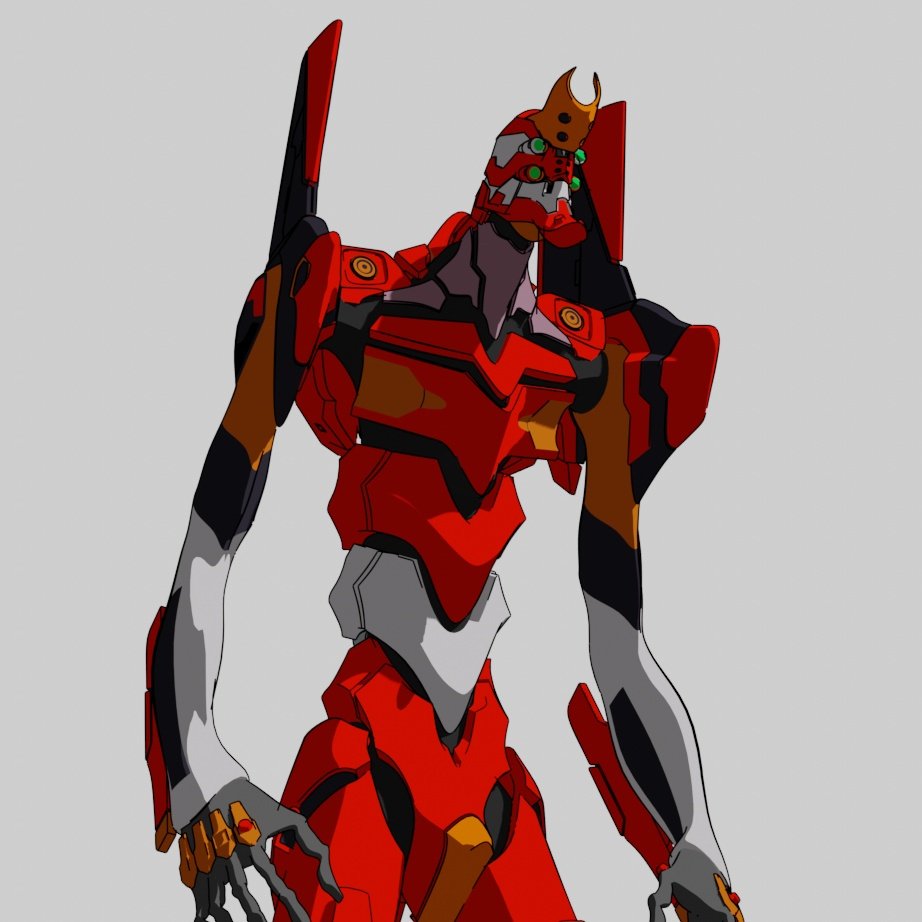 Testing new shader and line art (model from <a href="/ByNEET/">ByNEET</a> ) got to work a little more but I'm liking the line art already.
#3dcg #blender #エヴァンゲリオン