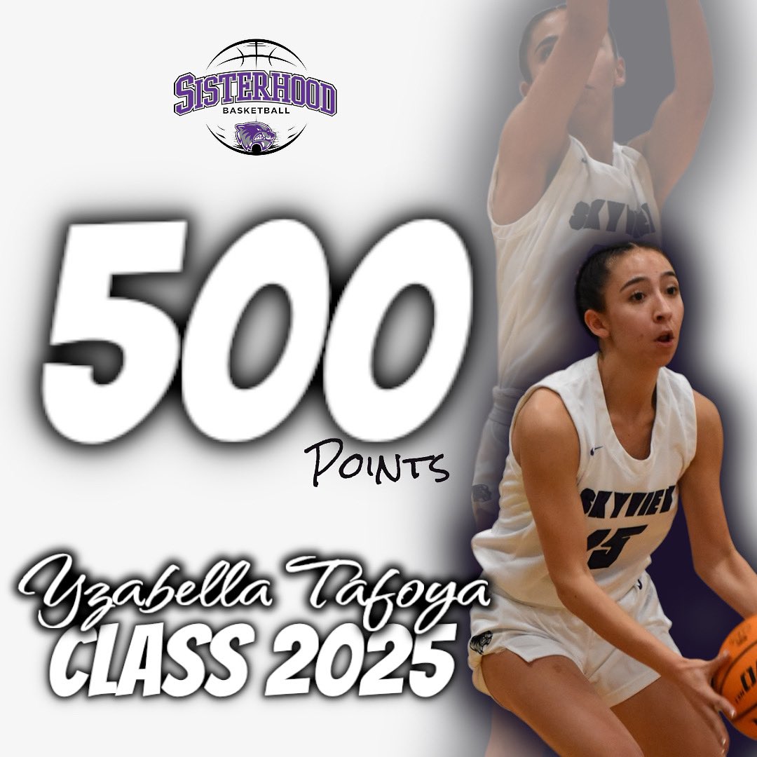 #NeverStopRising (@coach_kemm) on Twitter photo Huge congrats to Senior Captain <a href="/TafoyaYzabella/">Yzabella Tafoya</a> for surpassing 500 points in just two seasons as a Lady Wolverine starter! Her impact goes beyond the scoreboard, making her teammates better every day. She’s now one of just 14 <a href="/SLadyWolverines/">Skyview Girls Basketball</a> to hit this mark! #copreps Huge congrats to Senior Captain <a href="/TafoyaYzabella/">Yzabella Tafoya</a> for surpassing 500 points in just two seasons as a Lady Wolverine starter! Her impact goes beyond the scoreboard, making her teammates better every day. She’s now one of just 14 <a href="/SLadyWolverines/">Skyview Girls Basketball</a> to hit this mark! #copreps