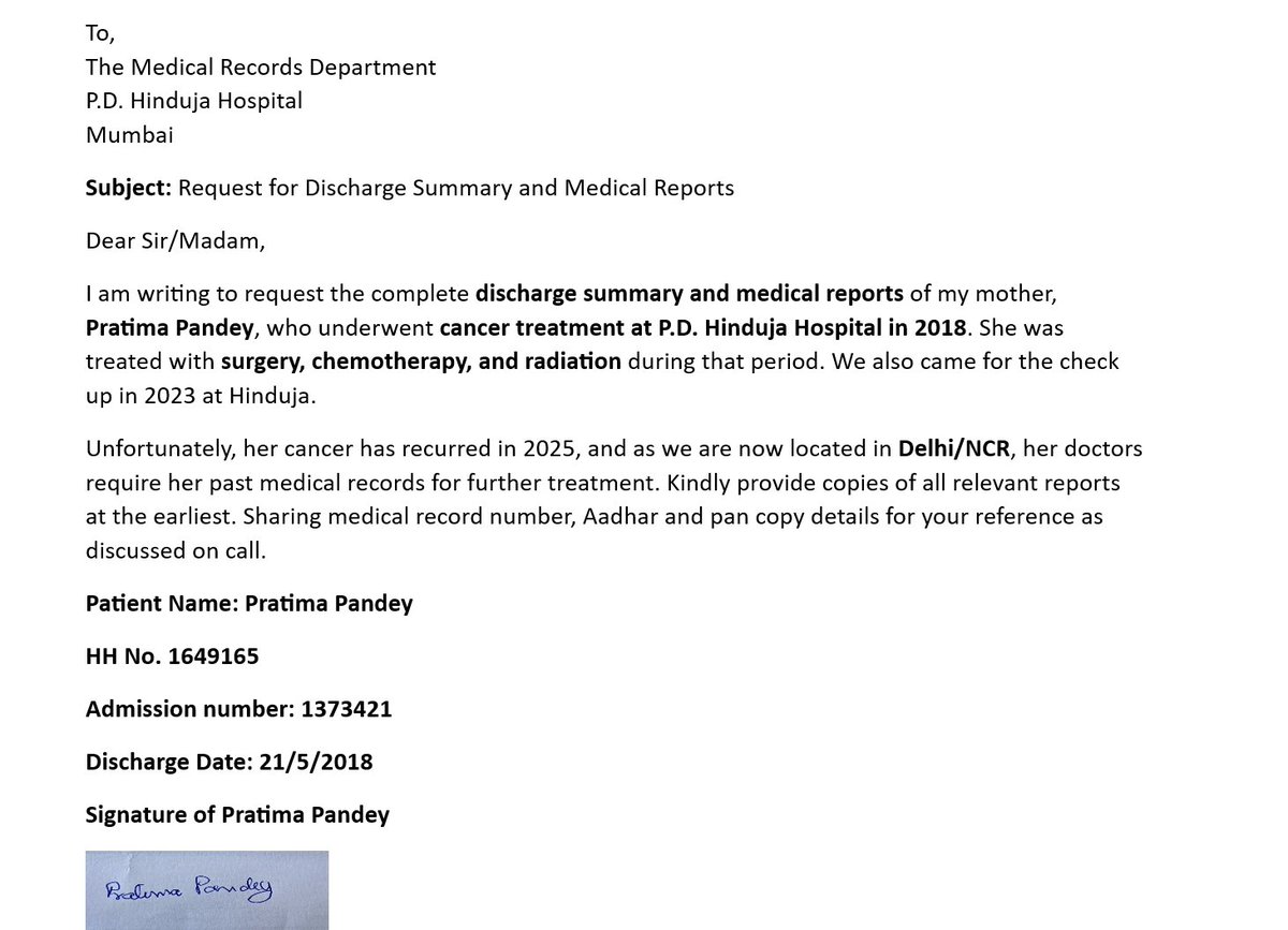 AnupamPandey07's tweet photo. .@HospitalHinduja I have been trying to call the medical record department and report collection number for a long but none is working. I have already shared the details on email at mrd@hindujahospital.com as told by the executive on call. Please help me, Urgent! @MoHFW_INDIA https://t.co/9GkggJ2wOk