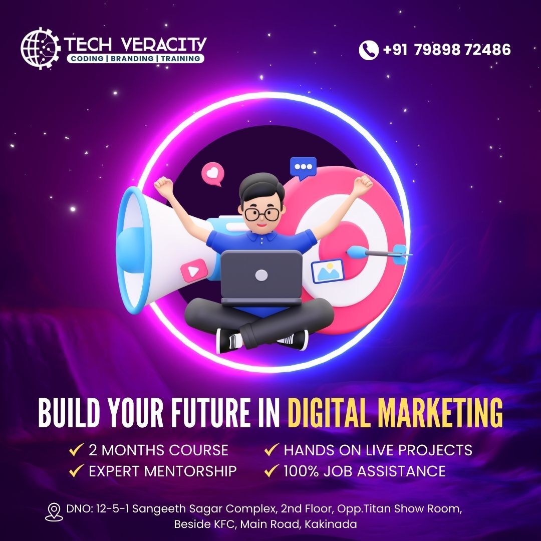 tech_veracity's tweet image. 🚀 Ready to elevate your career in digital marketing? Join our comprehensive Digital Marketing Training at Tech Veracity! 🌐
.
🔗 Register Now: techveracity.com
📞 Contact Us: +91 7989872486
.
#digitalmarketing #careergrowth #techveracity #100percentplacement #enrollnow
