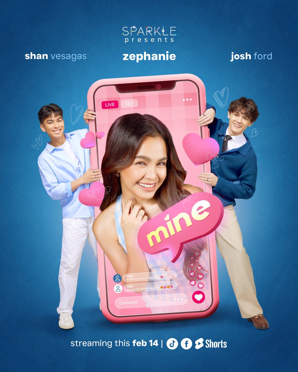 POSTER REVEAL 👀 Falling in love was never part of the plan… or was it? 🤭

Get ready for kilig and chaos with Zephanie, Josh Ford, and Shan Vesagas in ‘Sparkle Presents: Mine’ ✨