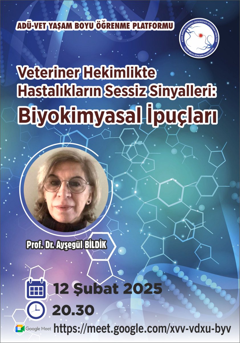 Veteriner Fakültesi öğrencilerinin, bilgilerini güncellemek isteyen Veteriner Hekimlerin dikkatine !
Bu akşam sunum var..
meet.google.com/xvv-vdxu-byv