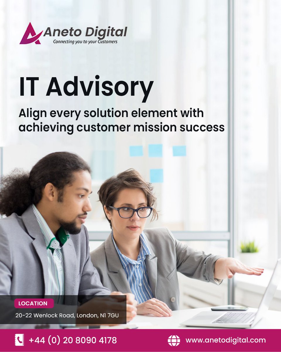 AnetoDigital's tweet image. Aneto Digital IT Advisory services help businesses accelerate growth and maximize value through strategic enterprise solutions
🌐 Website: anetodigital.com
#itsolutions #SoftwareEngineeringservices
#SoftwareTestingAutomation #InfraDevOpsservices #CloudServices