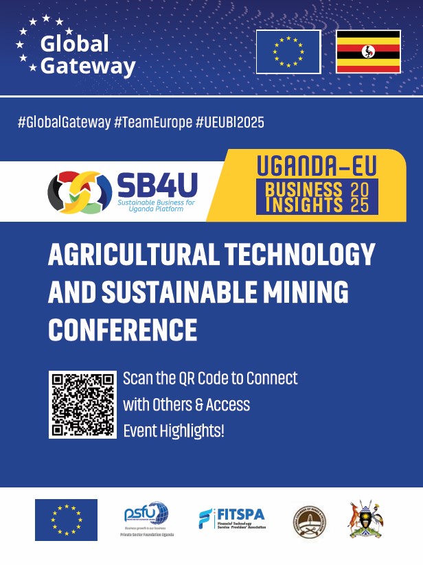 EU in Uganda (@euinug) on Twitter photo 📢 Join us for the 2025 Uganda-EU Business Insights Conference #UEUBI2025 on Agricultural Technology & Sustainable Mining.
To join 🇪🇺🇺🇬 industry leaders, policymakers & investors, scan the QR code in the poster below or click: …usinessforumfacility.app.swapcard.com/event/uganda-e…
#TeamEurope #EUandUganda 📢 Join us for the 2025 Uganda-EU Business Insights Conference #UEUBI2025 on Agricultural Technology & Sustainable Mining.
To join 🇪🇺🇺🇬 industry leaders, policymakers & investors, scan the QR code in the poster below or click: …usinessforumfacility.app.swapcard.com/event/uganda-e…
#TeamEurope #EUandUganda