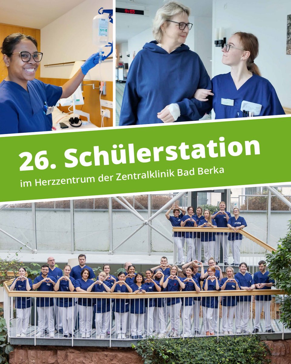 zentral_klinik's tweet image. Pflegeschüler des letzten Ausbildungsjahres meisterten in den vergangenen zwei Wochen die #Schülerstation in unserem #Herzzentrum. Zum 26. Mal hatten damit die künftigen Schwestern und #Pfleger „den Hut“ bei der #Patientenversorgung auf.

👉🏻 zentralklinik.de/presse-veranst…
