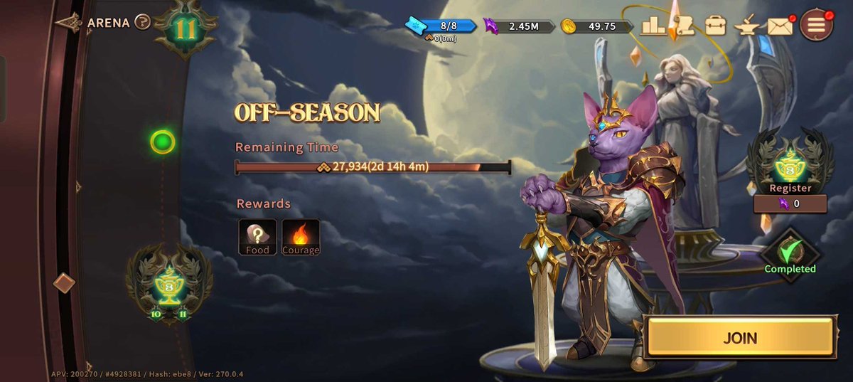 NineChronicles's tweet photo. Sharpen your swords, warriors! ⚔️🔥

Heimdall Championship 3, Odin Arena S27 &amp; Thor Arena S3 are just 2 days away! 🏆💥

Win NCG &amp; epic in-game loot! 🪙

Will you answer the call? ⚡ https://t.co/APEJ5ubchG
