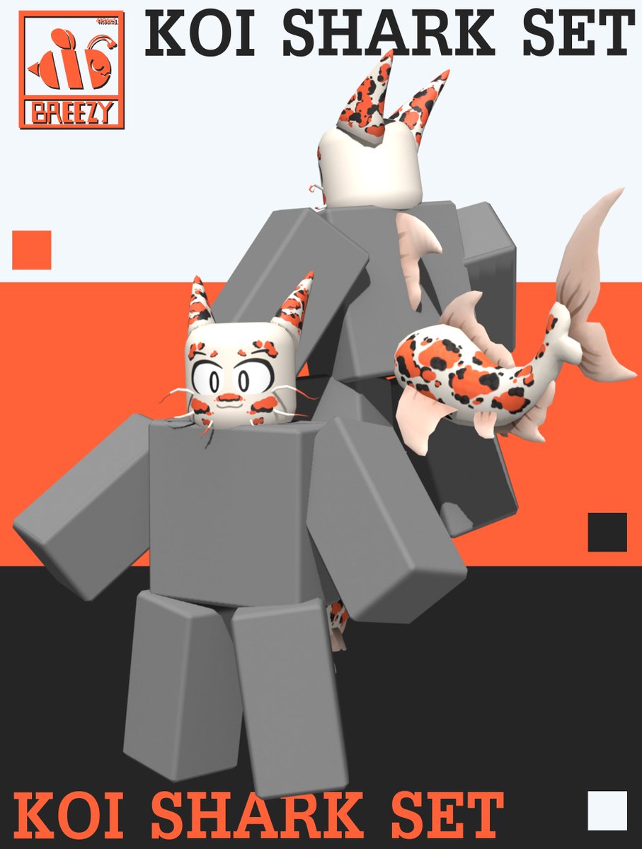 4it3dm1's tweet image. KOI SHARK SET UGCs  

Ears &amp;amp; Whiskers : roblox.com/catalog/919966…
Face : roblox.com/catalog/128115…
Fin : roblox.com/catalog/114555…
Tail : roblox.com/catalog/132618…

#Roblox #RobloxUgc #RobloxDev