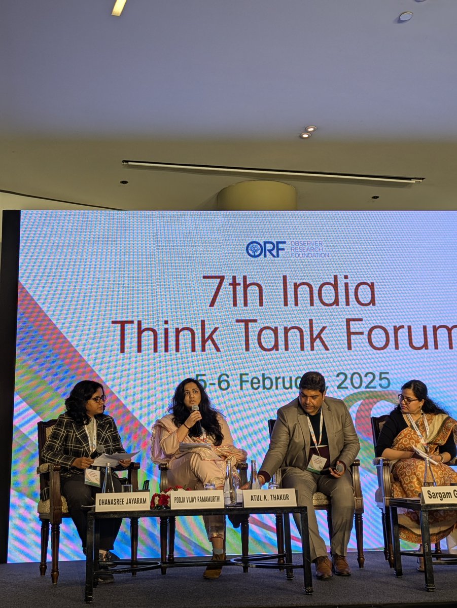 Pooja Ramamurthi (@pramamurthi1989) on Twitter photo If India is to be a leader of the Global South it needs to leverage expertise in developmental issues... Climate, agriculture , health and disaster management.
Cutting edge tech is not the only way. Panelist <a href="/orfonline/">ORF</a> with <a href="/dhanasreej/">Dhanasree Jayaram, PhD</a> <a href="/atul_mdb/">Atul K Thakur</a> <a href="/nimmikurian/">nimmikurian</a> <a href="/sargamgupta/">sargam gupta</a>. If India is to be a leader of the Global South it needs to leverage expertise in developmental issues... Climate, agriculture , health and disaster management.
Cutting edge tech is not the only way. Panelist <a href="/orfonline/">ORF</a> with <a href="/dhanasreej/">Dhanasree Jayaram, PhD</a> <a href="/atul_mdb/">Atul K Thakur</a> <a href="/nimmikurian/">nimmikurian</a> <a href="/sargamgupta/">sargam gupta</a>.
