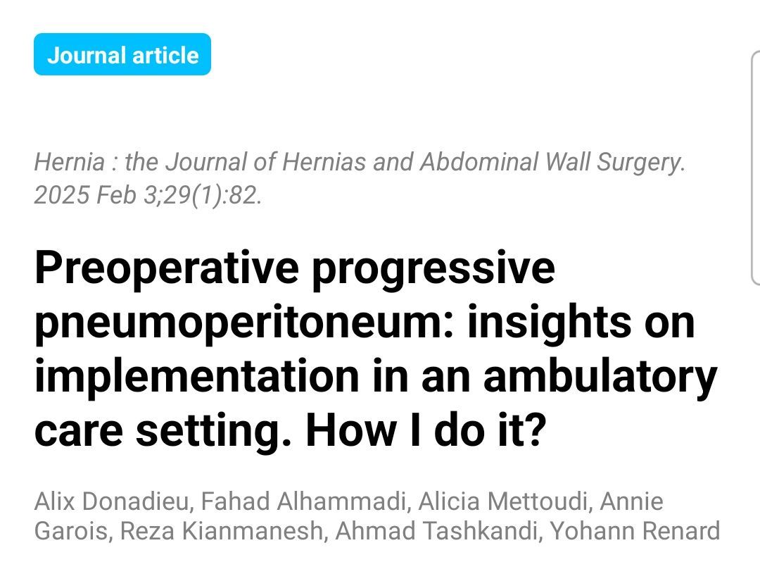 eurohernias's tweet photo. https://t.co/ai5iNdAd7B #PPP: insights on implementation in an ambulatory care setting. How I do it?
#HerniaSurgery #IncisionalHernia #cAWR #LoD https://t.co/td0DaJQbCj