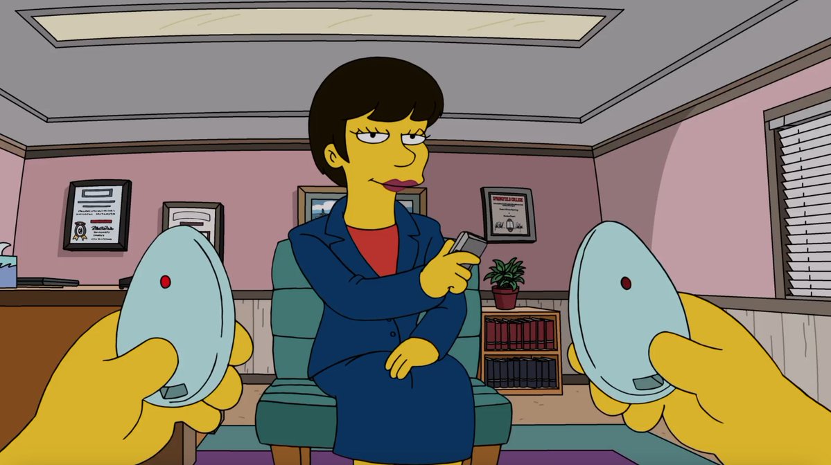 Rlazebnik's tweet image. Sometimes for table reads we write &quot;This is a real thing&quot; about something in the show that people might not have heard of. The EMDR tappers are a good example -- real therapy tools. I can only assume they&apos;ll also make you time travel.@TheSimpsons