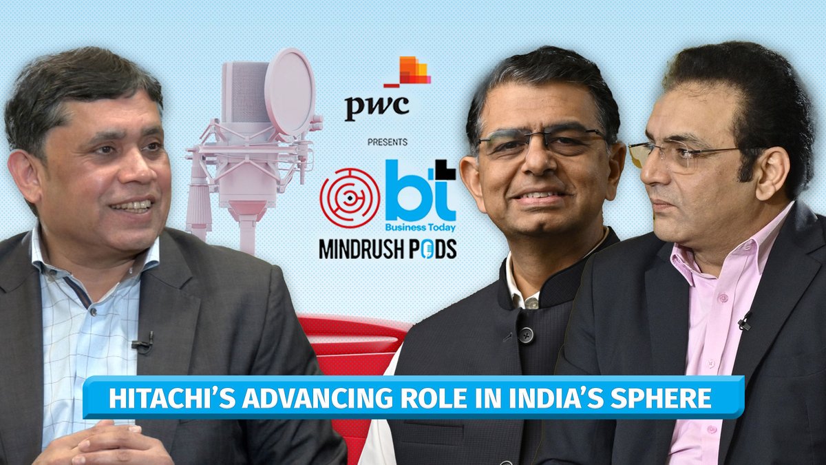 business_today's tweet photo. PwC Presents BT MindRush Pods: Hitachi’s Advancing Role In India’s Sphere
Watch: https://t.co/8EF76Zpvol | #BusinessToday #BtMindRushPods #BtMindRush #PwCIndia #Hitachi
@szarabi | @SanjeevKrishan_ | @Hitachi | @PwC_IN https://t.co/16oHD0VSL8