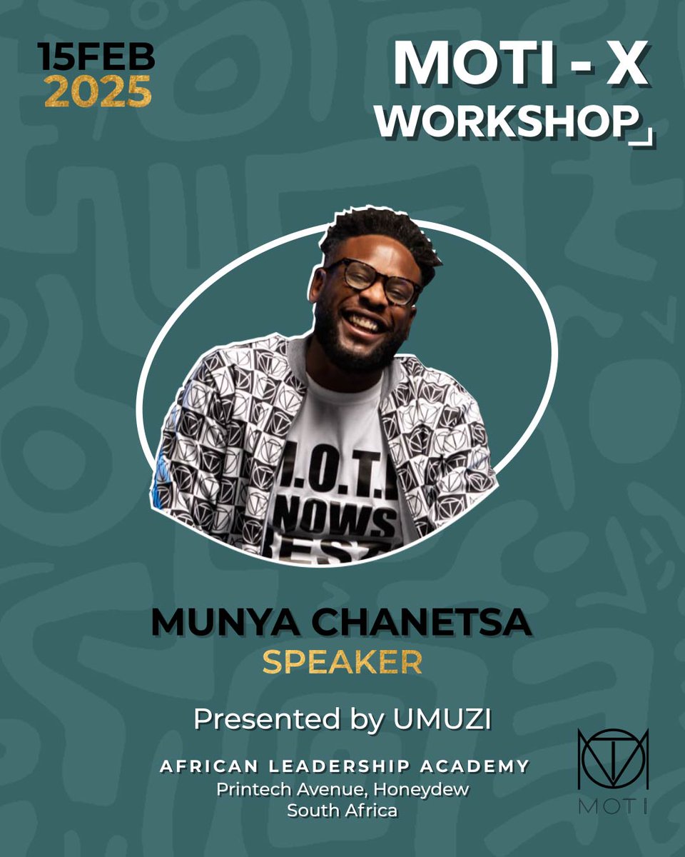 MOTI-X Music Business Workshop
Guest Speaker Announcement - <a href="/Illu_Munya_ti/">Munya Chanetsa</a> 
Saturday 15th Feb 2025
Brought to you by <a href="/ALAcademy/">ALA</a>  x <a href="/blank/">blank</a>.ala