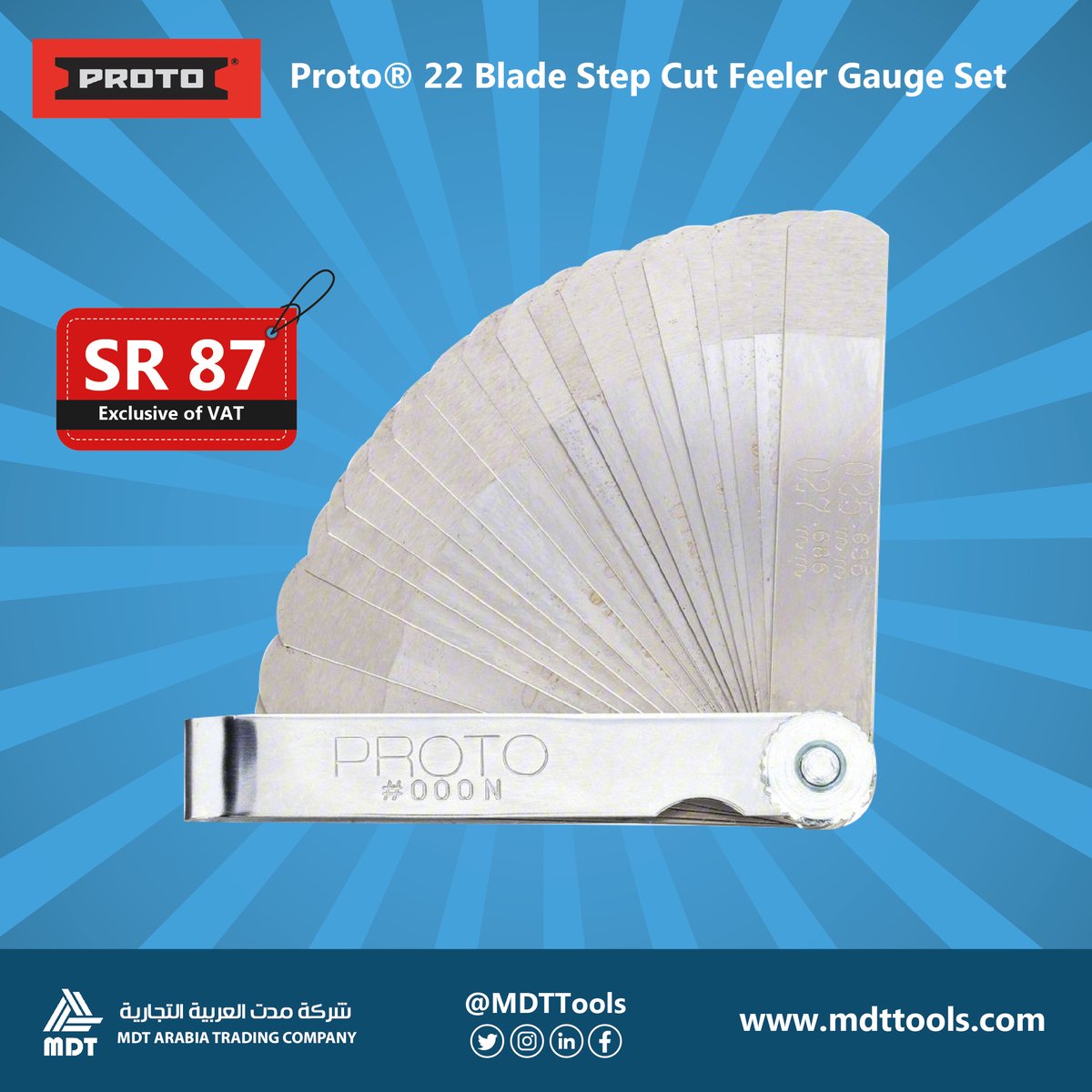 MdtTools's tweet photo. Proto® 22 Blade Step Cut Feeler Gauge Set - J000N
PROTO Step-Cut Feeler Gauge Set: Inch, 22 Feeler Blades, 0.004 in to 0.027 in Thick Range
#Proto #ProtoTools #BladeSet #MDTTools #PowerTools #HandTools #IndustrialTools #HardwareTools #Tools
Shop Now: https://t.co/a3GAkxgqjQ https://t.co/85dgSejSjo