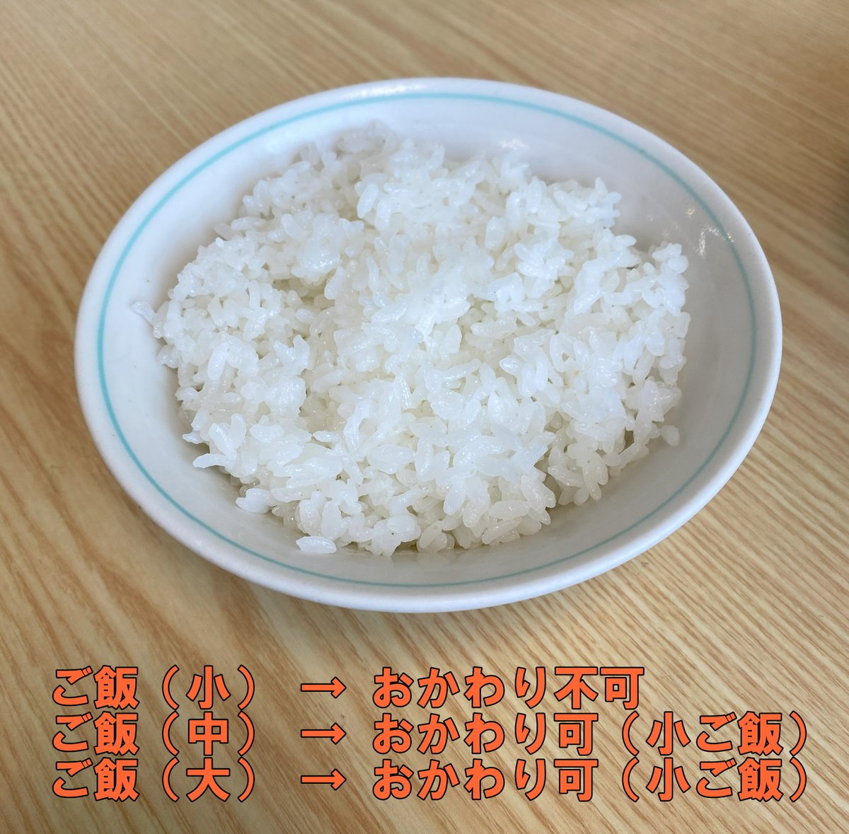 当店では、ご飯は「小」「中」「大」の３種類があるのですが「ご飯（小）」のみ無料おかわりは中止とさせて頂きます。

中、大は変わらず、小ご飯のおかわりが無料となっております。白米の値上がりが著しい昨今ですが、たくさん食べて行ってね！

#とん汁桝形