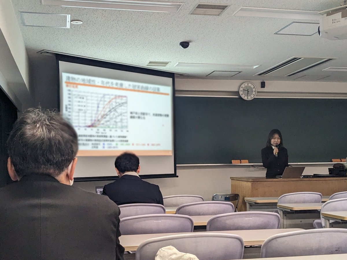 2/12 
京都大学大学院農学研究科 森林科学専攻 修士論文発表会がありました。
発表お疲れ様でした。
#修論発表 #CLT #木造住宅