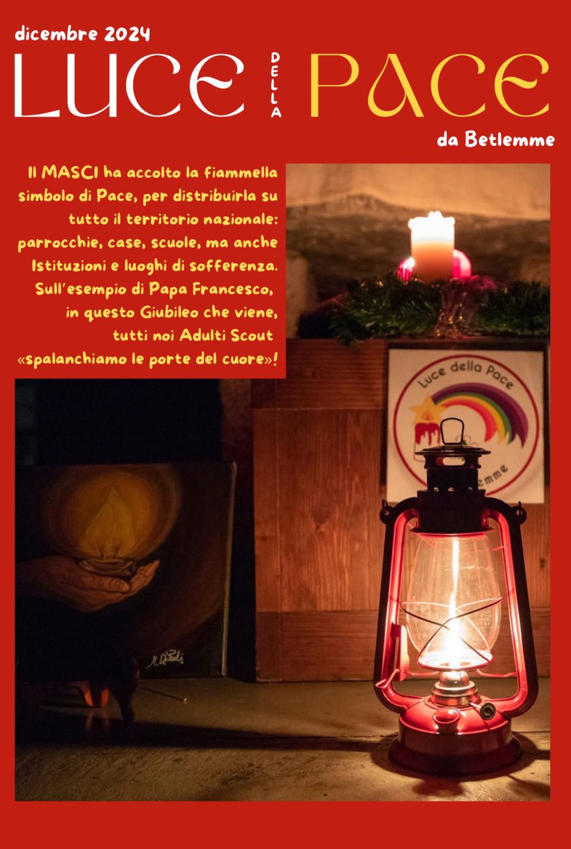 Online il nuovo 𝙎𝙩𝙧𝙖𝙙𝙚 𝘼𝙥𝙚𝙧𝙩𝙚 con la copertina realizzata da Giovanni Montella
un contributo di 𝘼𝙡𝙗𝙚𝙧𝙩𝙤 𝙍𝙤𝙢𝙖𝙜𝙣𝙤𝙡𝙞, scout e giornalista RAI, l’𝙞𝙣𝙨𝙚𝙧𝙩𝙤 sulla <a href="/LuceBetlemme/">Luce della Pace da Betlemme</a> e tanto altro…

Disponibile qui:
masci.it/riviste/strade…

#MASCI #scout