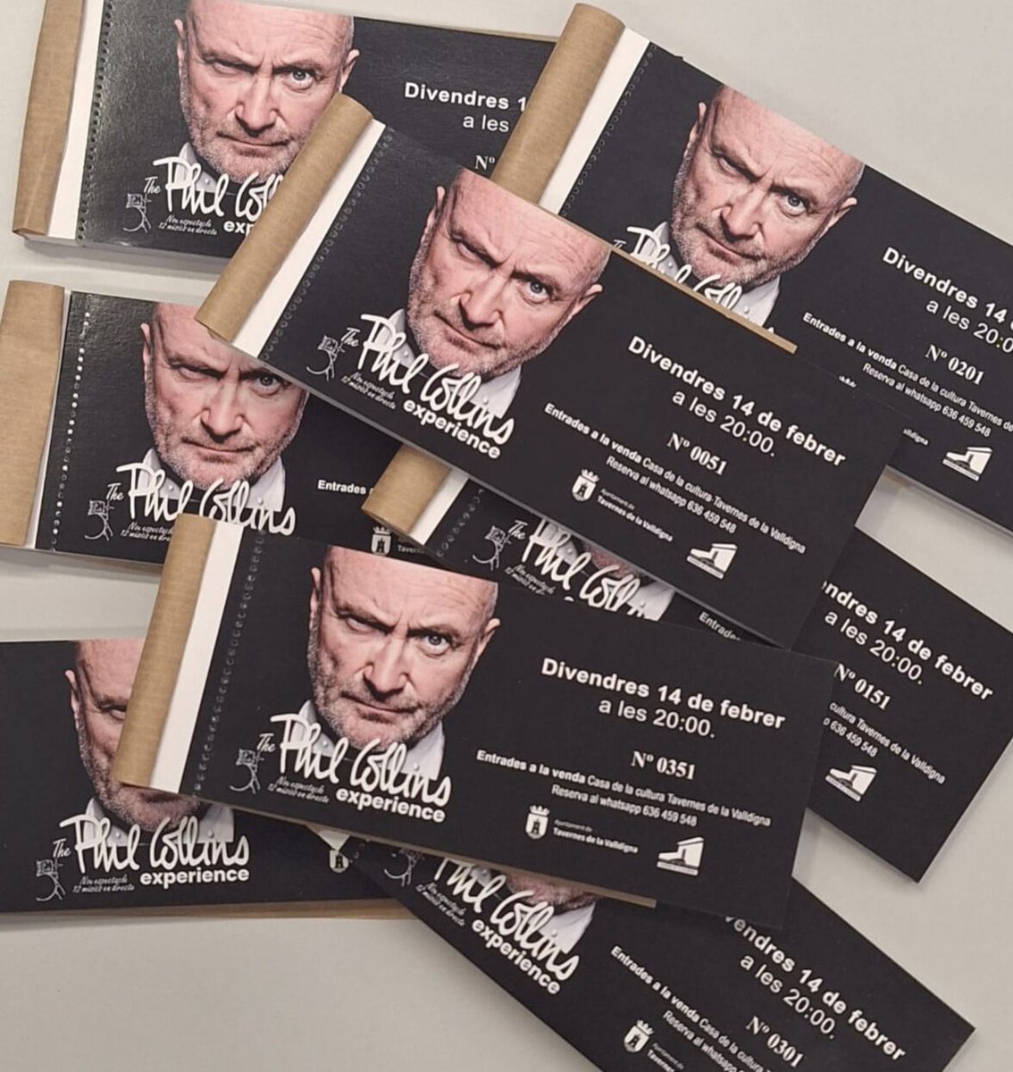 AjunTavernesV's tweet photo. ℹ️ Recollida amb antelació de les entrades reservades per a Phil Collins Experience:
📅 Dimecres, dijous i divendres.
⏰ De 12.30 a 14 hores.
📍 Oficina de la Casa de la Cultura (accés per la porta de darrere de l'edifici).
💳 💶 Es pot pagar amb targeta o efectiu. https://t.co/ycLbLGCEu6