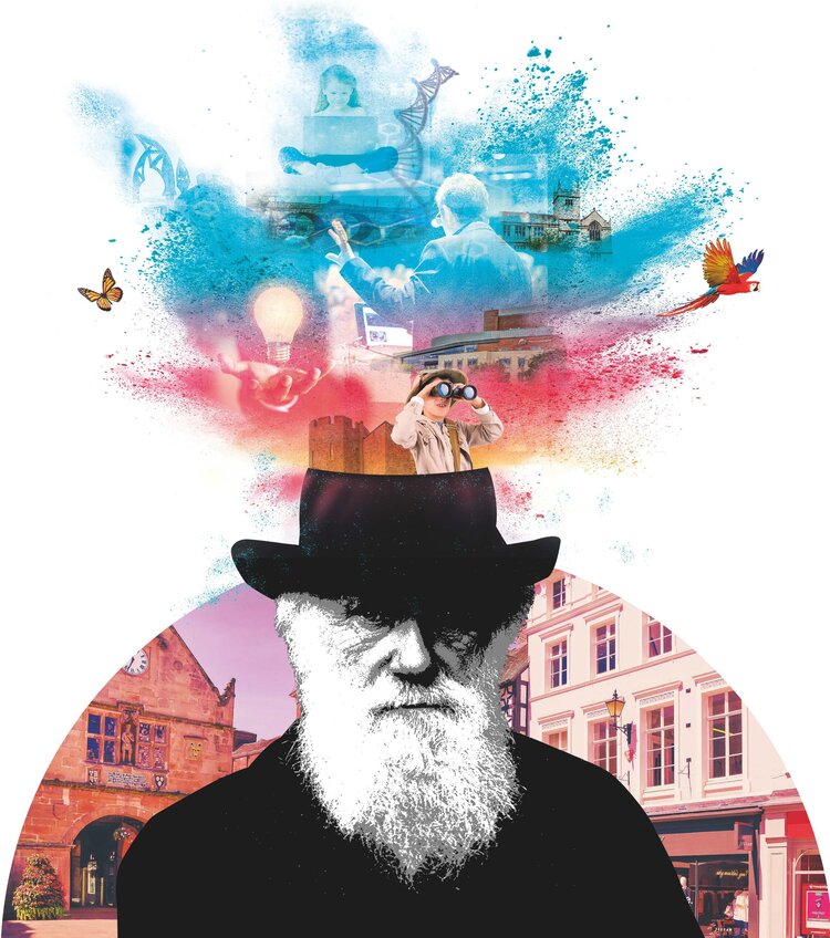 On this day in 1809 Charles Darwin was born in Shrewsbury. DarwIN Shrewsbury Festival celebrates #DarwinDay with a month-long programme of events paying homage to his contributions to the theory of evolution by natural selection. Join the celebrations 📲 heyor.ca/gkfrcR