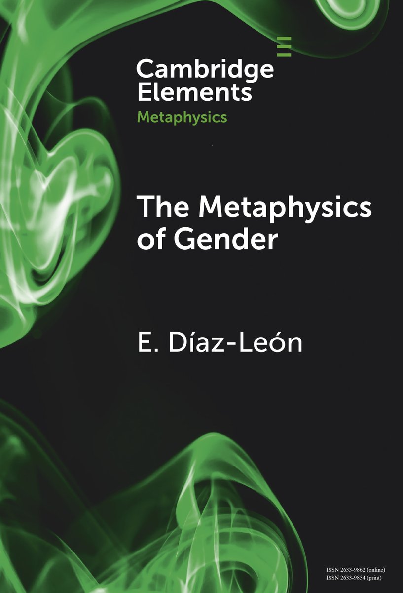 Cambridge University Press - Philosophy (@cambup_philnyuk) on Twitter photo New Cambridge Element The Metaphysics of Gender by <a href="/ediazleon/">Dr. Esa Díaz León</a> is now free to read for 2 weeks!
cup.org/3QaC7FB
#cambridgeelements #philosophy New Cambridge Element The Metaphysics of Gender by <a href="/ediazleon/">Dr. Esa Díaz León</a> is now free to read for 2 weeks!
cup.org/3QaC7FB
#cambridgeelements #philosophy
