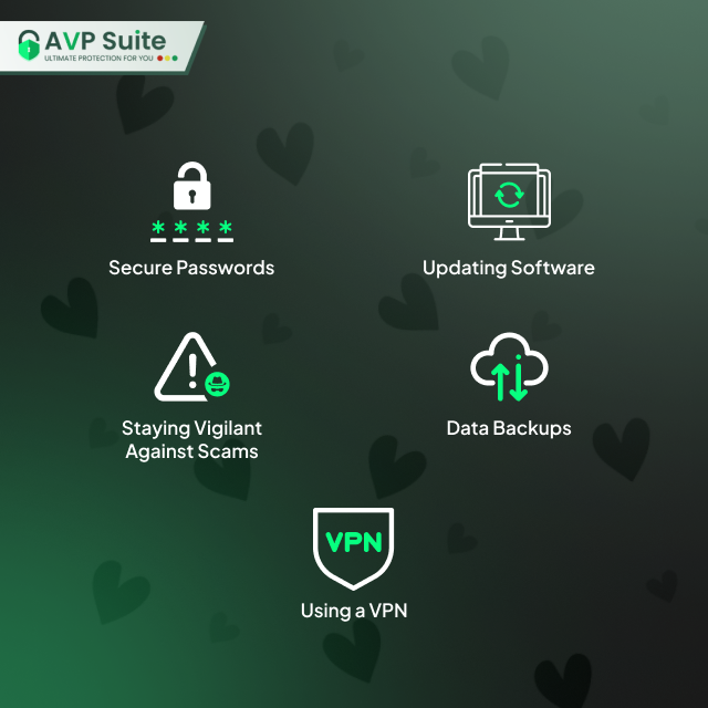 avp_suite's tweet image. Love is in the air ❤️…so are #cyberthreats! 💔

This Valentine’s Week, stay safe by showing your #digitallife some love with these 5 essential habits. 😍🛡️

Embrace complete protection with #AVPSuite now! 💚🔗 avpsuite.com

#ValentinesWeek #RomanceScamProtection