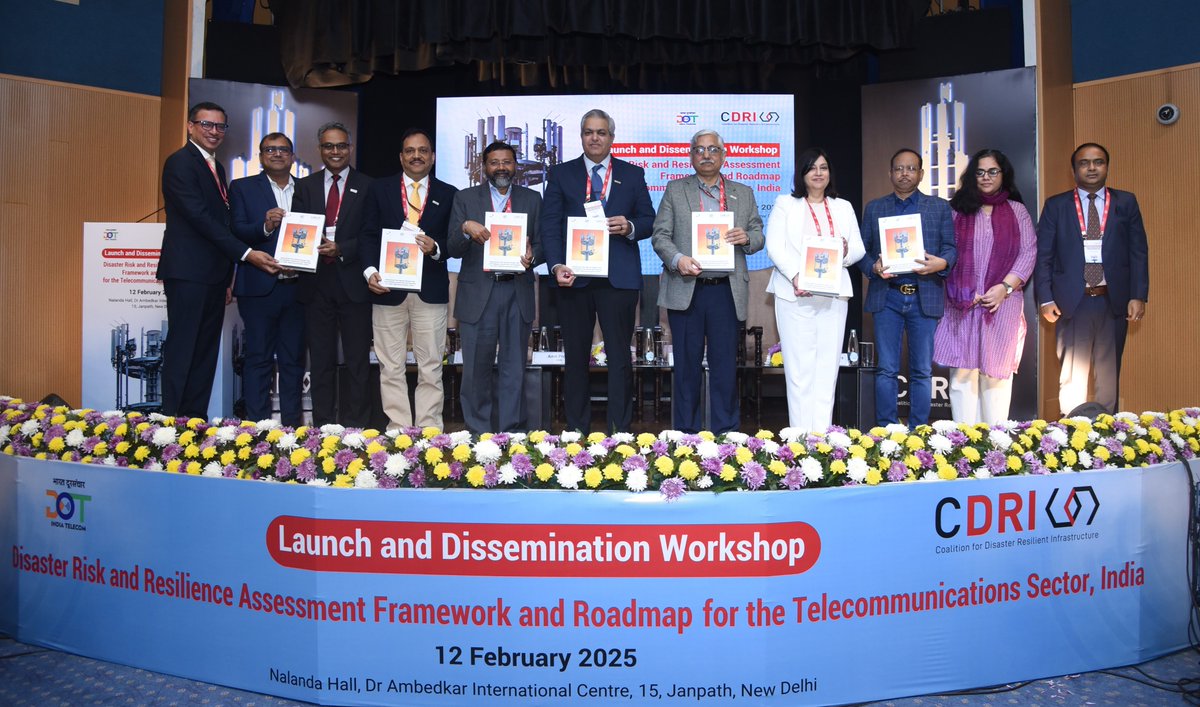 Coalition for Disaster Resilient Infrastructure (@cdri_world) on Twitter photo 📡 <a href="/cdri_world/">Coalition for Disaster Resilient Infrastructure</a> and <a href="/DoT_India/">DoT India</a> have launched the 'National and Sub-national Disaster Risk and Resilience Assessment Framework and Roadmap for India's Telecommunications Sector' report to enhance #resilience of India's #telecom sector with:
✅ 10 actionable recommendations
✅ 📡 <a href="/cdri_world/">Coalition for Disaster Resilient Infrastructure</a> and <a href="/DoT_India/">DoT India</a> have launched the 'National and Sub-national Disaster Risk and Resilience Assessment Framework and Roadmap for India's Telecommunications Sector' report to enhance #resilience of India's #telecom sector with:
✅ 10 actionable recommendations
✅