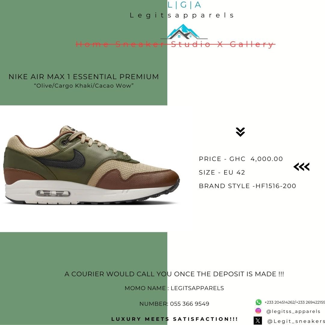 LEGIT_SSNEAKERS's tweet photo. Premium easentials .. Nike airmax 1 .. cacao🔥😭 https://t.co/XdUYSM2YOQ