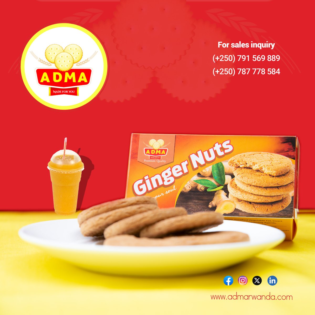 admabiscuits's tweet photo. Midweek cravings? Let our Ginger Nuts biscuits turn your Wednesday into a treat! #Wenesdaymorning #perfecttaste #Admagingernuts https://t.co/EzqvZlxahq