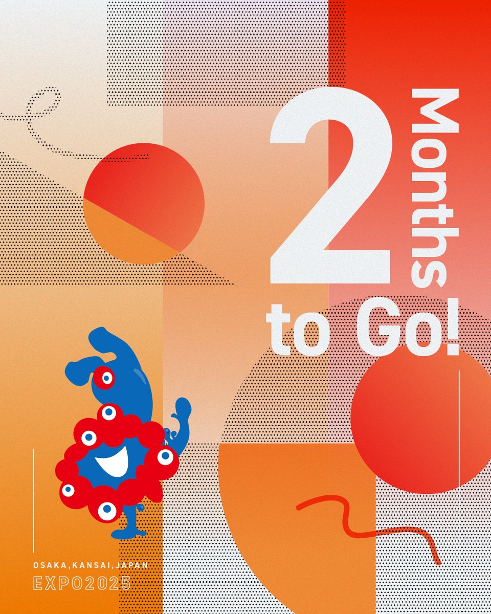 ⋱🔴🔵2 Months to Go!🔵🔴⋰

February 13th marks 2 months to go until #EXPO2025👏

The global event, where wisdom, technology, and culture unite, is just around the corner🎉

#EXPO2025 #2MonthstoGo
#myakumyaku