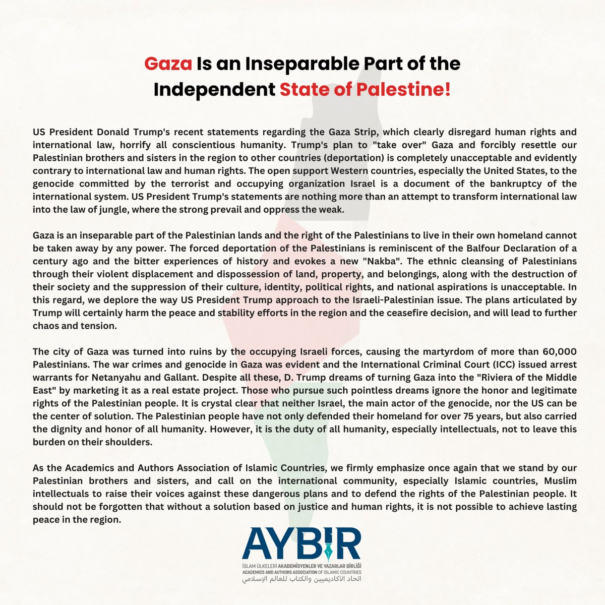 Gaza Is an Inseparable Part of the Independent State of Palestine!

#GazaIsPalestine
#NoToTrumpPlan