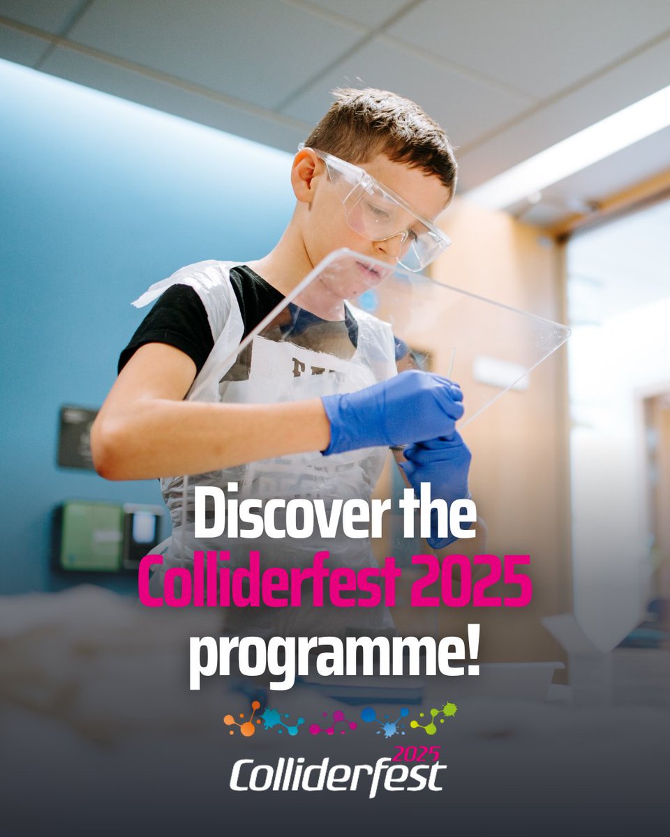 Hull Maritime (@hullmaritime) on Twitter photo Today, the ColliderFest 2025 programme has been announced!
Follow the link below to begin planning a weekend full of science and art for the whole family. ⚗️🔭🤖
events.colliderfest.co.uk
<a href="/Hullccnews/">Hull City Council</a> | <a href="/Hull_Museums/">Hull Museums</a> | <a href="/UniOfHull/">University of Hull</a> | <a href="/VisitHull/">Visit Hull</a> Today, the ColliderFest 2025 programme has been announced!
Follow the link below to begin planning a weekend full of science and art for the whole family. ⚗️🔭🤖
events.colliderfest.co.uk
<a href="/Hullccnews/">Hull City Council</a> | <a href="/Hull_Museums/">Hull Museums</a> | <a href="/UniOfHull/">University of Hull</a> | <a href="/VisitHull/">Visit Hull</a>