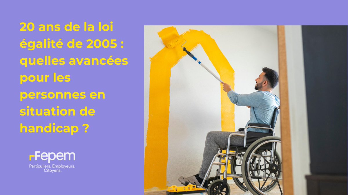 Depuis + de 75 ans, la #Fepem défend la conviction que les personnes en situation de #handicap sont les mieux placées pour définir leur projet de vie et organiser leur quotidien.

Qu'est-ce que la loi de 2005 a changé ? ▶️ tinyurl.com/3cnxm3py

#20ansLoiHandicap #Inclusion