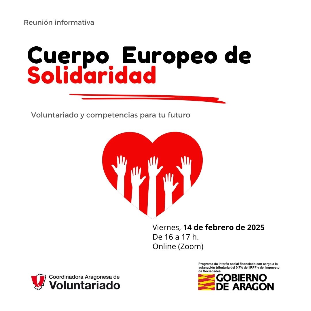 ¿Quieres participar en un proyecto de voluntariado? El viernes te explicamos en qué consiste y qué requisitos hay que cumplir. Además, te ayudamos a dar los primeros pasos ¡Apúntate!

aragonvoluntario.net/formacion/cuer…

#voluntariadoeuropeo #aragonvoluntario #economiasocialaragon