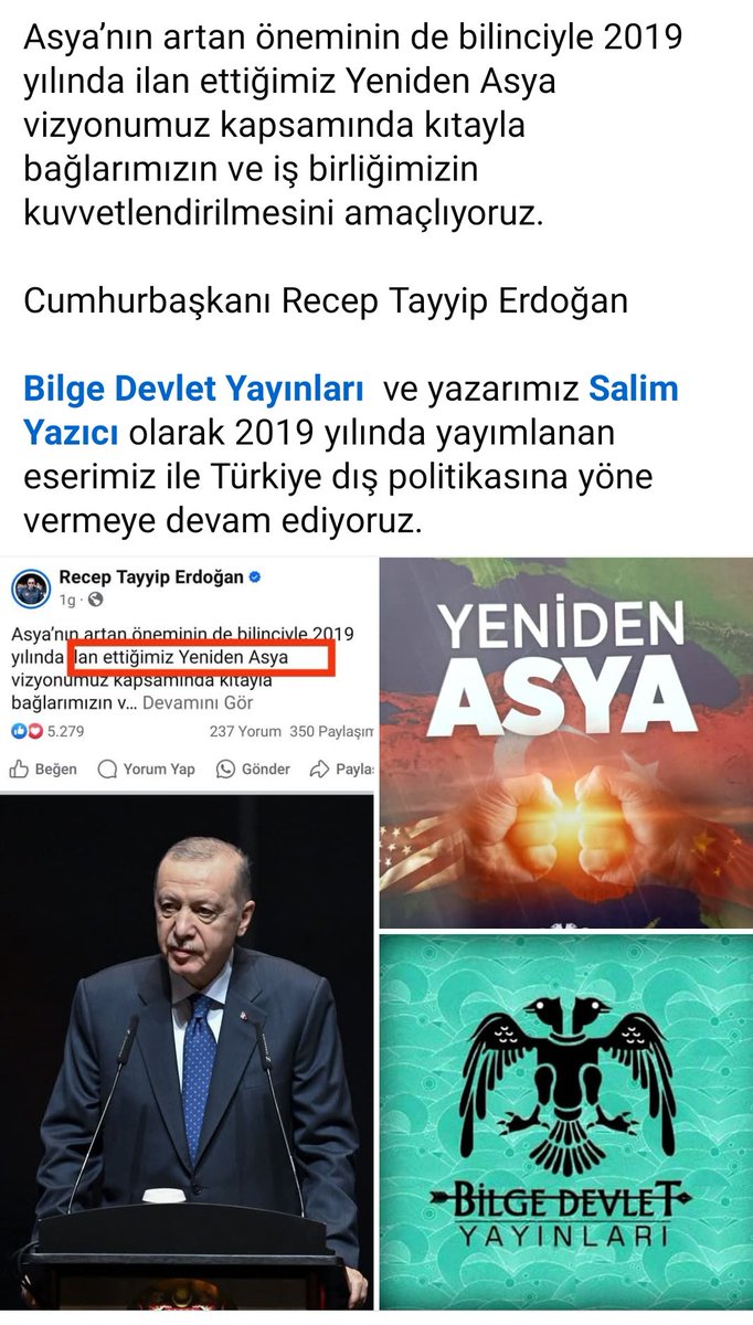 kahramankrmn58's tweet photo. Asya’nın artan öneminin de bilinciyle 2019 yılında ilan ettiğimiz Yeniden Asya vizyonumuz kapsamında kıtayla bağlarımızın ve iş birliğimizin kuvvetlendirilmesini amaçlıyoruz.

Cumhurbaşkanı Recep Tayyip Erdoğan 

Bilge Devlet Yayınları 

#CumhurbaskanıErdoğan 
#Hakanfidan https://t.co/1m5yJBXeDs