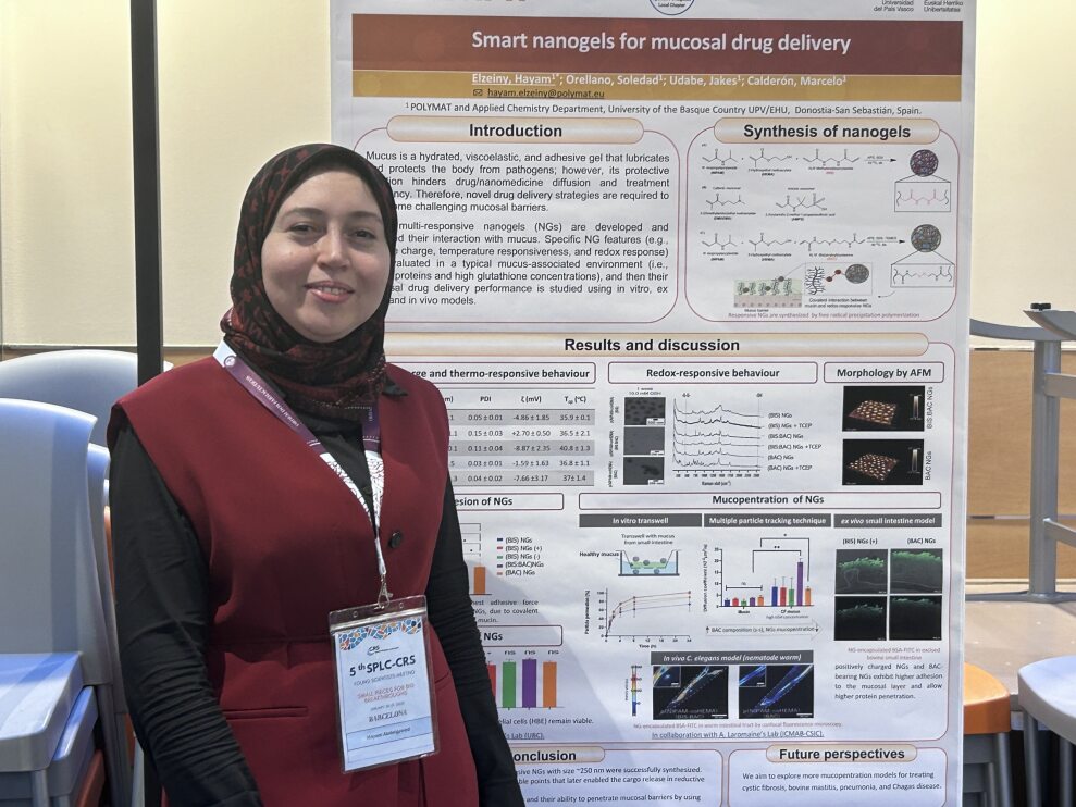 CalderonLab (@calderon_lab) on Twitter photo Last week, three of our PhD students participated in the 5th SPLC-CRS Young Scientists Meeting <a href="/CRS_SPLC/">CRS Spanish Portuguese Local Chapter</a>. <a href="/Jackeline0999/">Jackeline Soto Cruz</a>, <a href="/RAKESHK24519897/">RAKESH KUMAR MAJI</a> and Hayam presented their research, learnt a lot and had a fantastic time! Congrats to the organizers!!
<a href="/POLYMAT_BERC/">POLYMAT</a>, <a href="/ehu_kimika/">Kimika Fakultatea UPV/EHU</a> Last week, three of our PhD students participated in the 5th SPLC-CRS Young Scientists Meeting <a href="/CRS_SPLC/">CRS Spanish Portuguese Local Chapter</a>. <a href="/Jackeline0999/">Jackeline Soto Cruz</a>, <a href="/RAKESHK24519897/">RAKESH KUMAR MAJI</a> and Hayam presented their research, learnt a lot and had a fantastic time! Congrats to the organizers!!
<a href="/POLYMAT_BERC/">POLYMAT</a>, <a href="/ehu_kimika/">Kimika Fakultatea UPV/EHU</a>