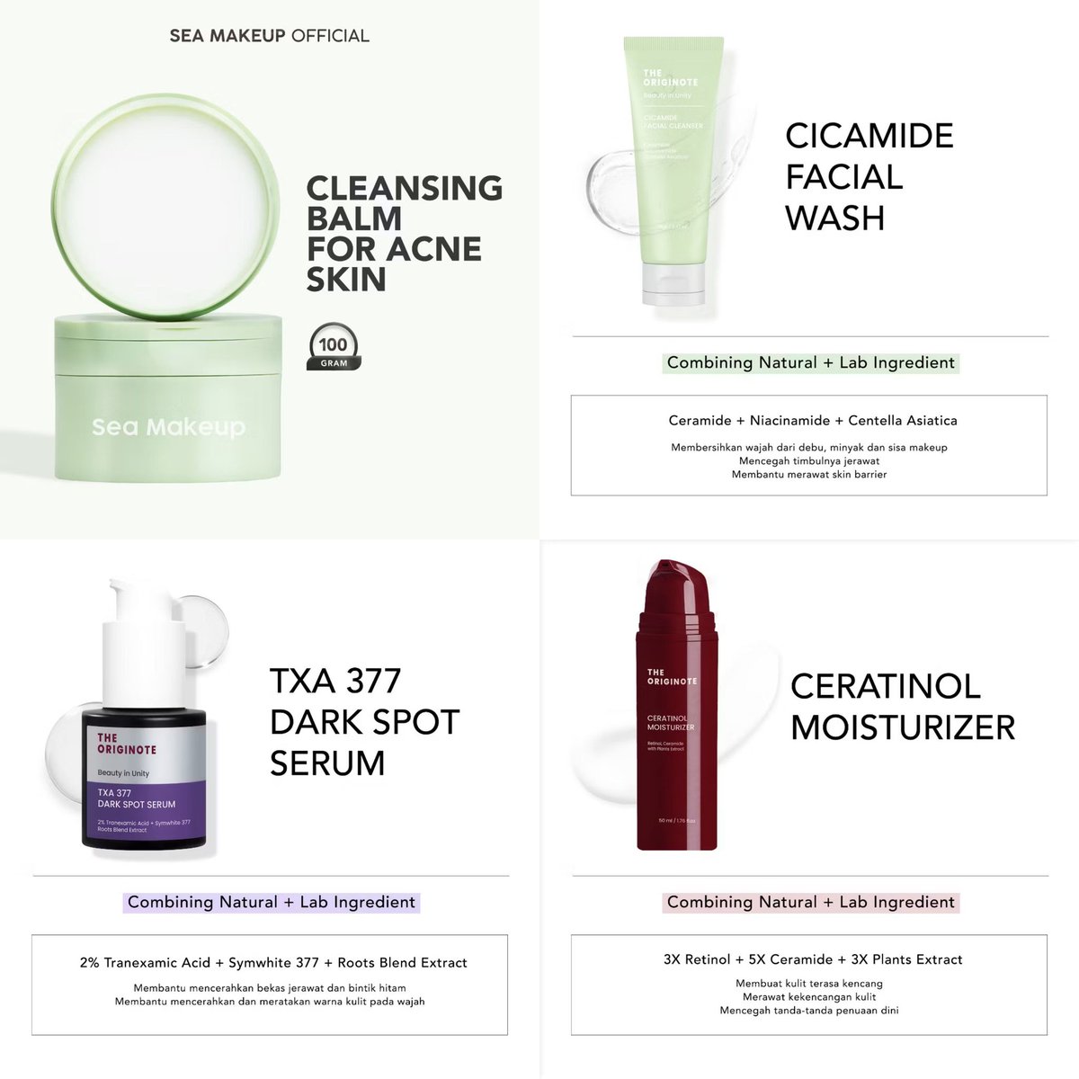 Siap kiriiiim dom bogor

The Originote Fw 25K
The Originote Ceratinol 29K/pc
Dark Spot serum 28K