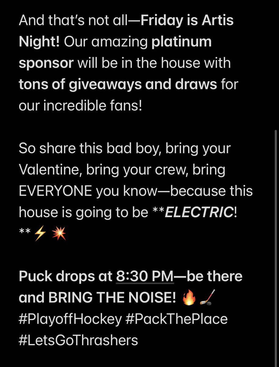 🔥 HEY THRASHERS FANS, IT’S GO TIME! 🔥

Your Three Hills Thrashers are in the playoffs, and they need YOU! These young men are hitting the ice with everything they’ve got, repping the Black &amp; White with pride, and now it’s time for us to do the same.