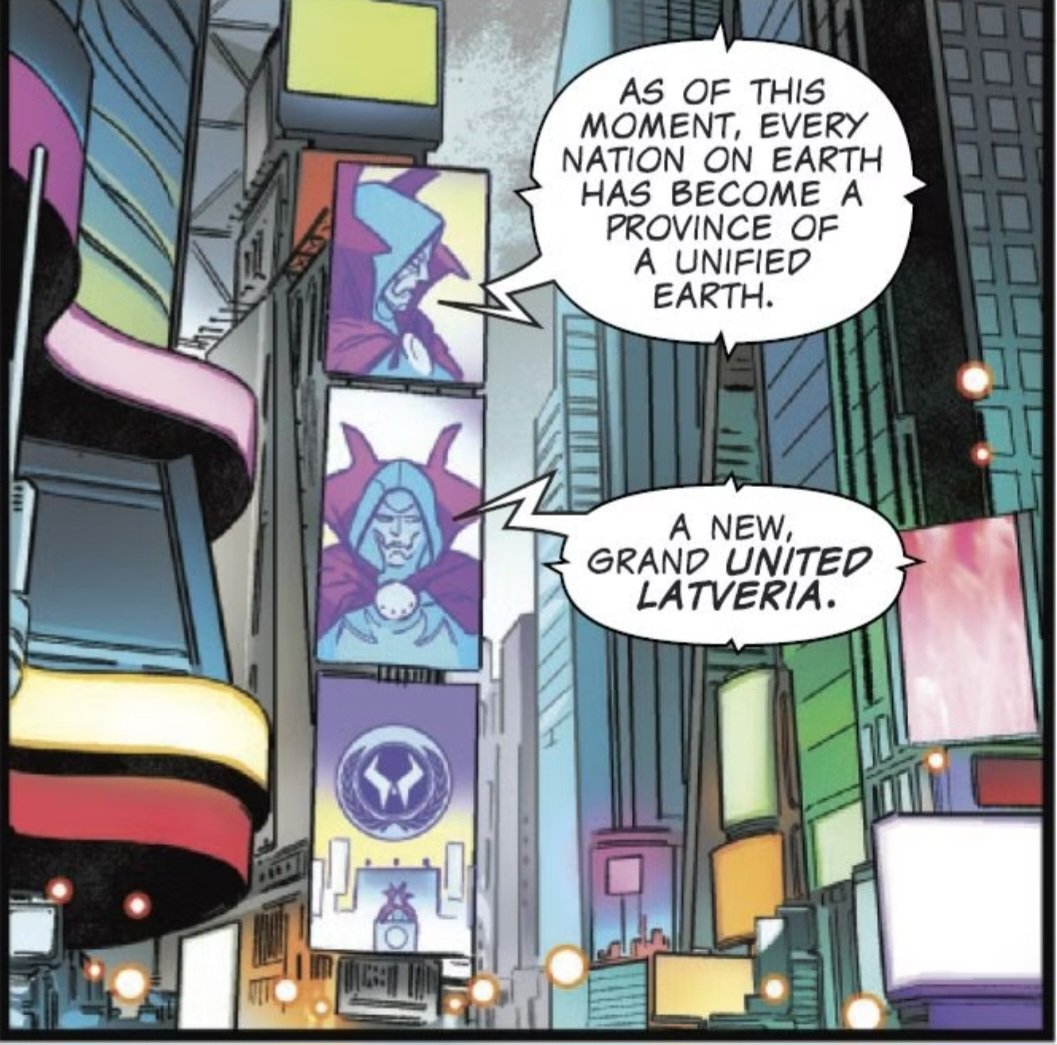 Kan_Doom's tweet photo. Welcome to My World.

A distinct improvement, I'm sure you'll all agree. 

My first Command? All of you: *Agree*

#oneworldunderdoom 

Photo by Mark Lugo off writer @ryanqnorth interior artist @RB_Silva , cover artist @benharveyart &amp; @MarvelComicsHQ https://t.co/GStphv4Jvt