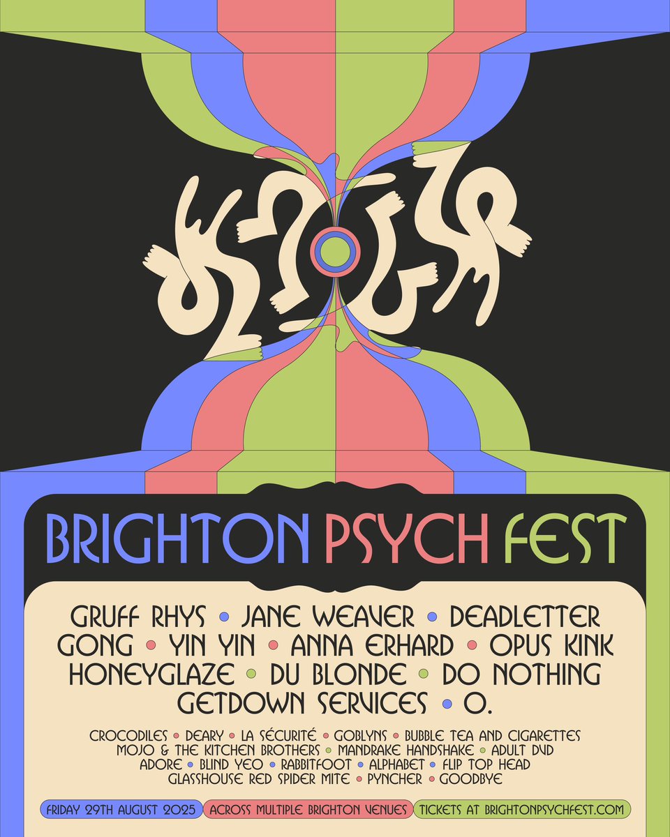 ManchesterPsychFest (@mancpsychfest) on Twitter photo .<a href="/btnpsychfest/">Brighton Psych Fest</a> have just announced their 2nd wave of acts for this years festival.
Joining them on 29th August will be: <a href="/gruffingtonpost/">Gruff Rhys</a>, <a href="/JanelWeaver/">Jane Weaver</a>, Yin Yin, <a href="/opuskink/">opuskink</a>, <a href="/GetdownServices/">getdown services</a> and more.
Tickets/info: brightonpsychfest.com .<a href="/btnpsychfest/">Brighton Psych Fest</a> have just announced their 2nd wave of acts for this years festival.
Joining them on 29th August will be: <a href="/gruffingtonpost/">Gruff Rhys</a>, <a href="/JanelWeaver/">Jane Weaver</a>, Yin Yin, <a href="/opuskink/">opuskink</a>, <a href="/GetdownServices/">getdown services</a> and more.
Tickets/info: brightonpsychfest.com
