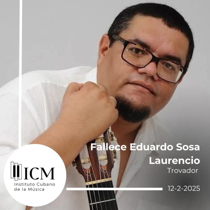 Embajada de Cuba en México (@embacumex) on Twitter photo Con suma tristeza conocimos del fallecimiento del cantautor Eduardo Sosa, querido y respetado por su arte y convicciones revolucionarias en Cuba🇨🇺 y también en México🇲🇽.
La nación pierde a uno de sus mejores hijos. Desde <a href="/EmbaCuMex/">Embajada de Cuba en México</a> trasladamos condolencias a familiares y amigos. Con suma tristeza conocimos del fallecimiento del cantautor Eduardo Sosa, querido y respetado por su arte y convicciones revolucionarias en Cuba🇨🇺 y también en México🇲🇽.
La nación pierde a uno de sus mejores hijos. Desde <a href="/EmbaCuMex/">Embajada de Cuba en México</a> trasladamos condolencias a familiares y amigos.