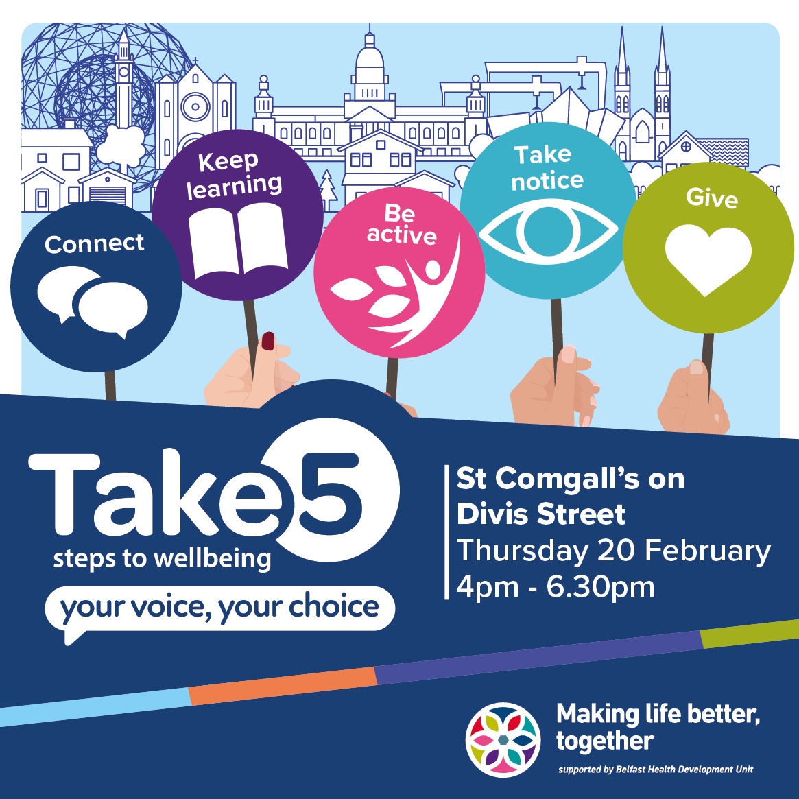 5️⃣Take 5 Voting5️⃣

We are so delighted to be one of the projects invited to have a booth at St. Comgall's next Thursday (20th February) to promote our Glow Fit &amp; Nourish project
Please come down next Thursday and support us on the night and get VOTING 🤩🤸‍♀️

#glowni #take5 #bcc