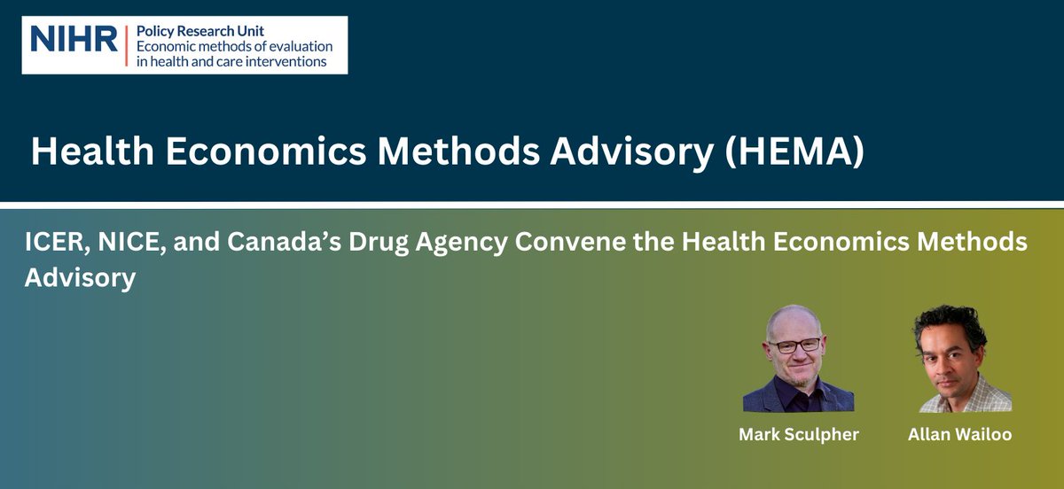NIHR EEPRU (@eeprunews) on Twitter photo EEPRU co-directors <a href="/MJSculpher/">Mark Sculpher</a> and <a href="/AllanWailoo/">Allan Wailoo</a> join the Working Group of HEMA: the newly formed international Health Economics Methods Advisory initiative. For more information, visit: bit.ly/3EvEksG EEPRU co-directors <a href="/MJSculpher/">Mark Sculpher</a> and <a href="/AllanWailoo/">Allan Wailoo</a> join the Working Group of HEMA: the newly formed international Health Economics Methods Advisory initiative. For more information, visit: bit.ly/3EvEksG