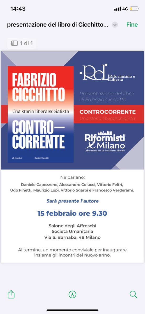 Vi aspetto sabato alla presentazione del mio libro a Milano con tanti amici